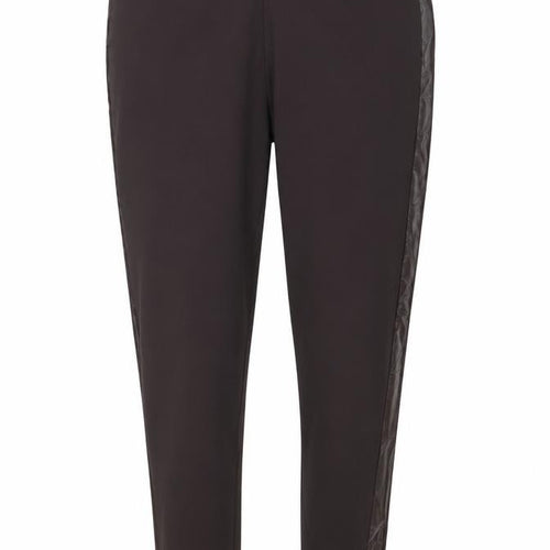Marks & Spencer Women's Black Size 12 Straight Trousers Faux Leather Panel