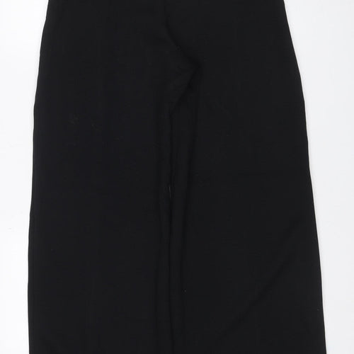 Marks and Spencer Women Black Size 10 Regular Pull-On Straight Trousers