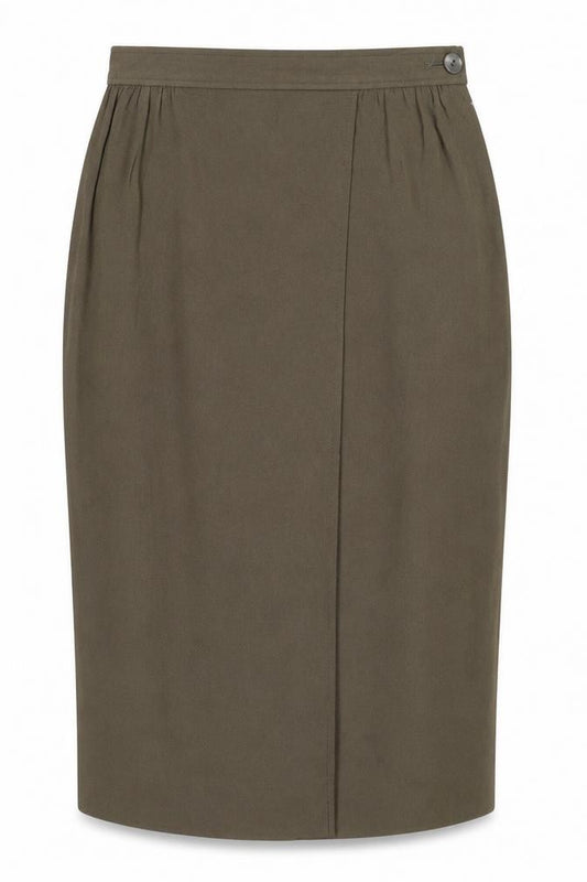 Caractere Women Green UK 12 Midi Pencil Skirt Lined Viscose Blend