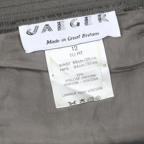 Caractere Women Green UK 12 Midi Pencil Skirt Lined Viscose Blend