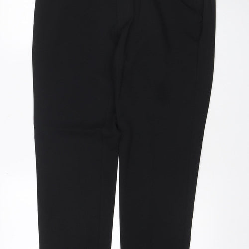 M&S Men’s Black 36in Skinny Flat Front Dress Trousers Smart Workwear