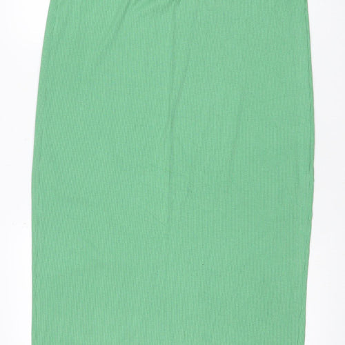 Marks and Spencer Women Green Size 16 Rib Knit Midi Pencil Skirt