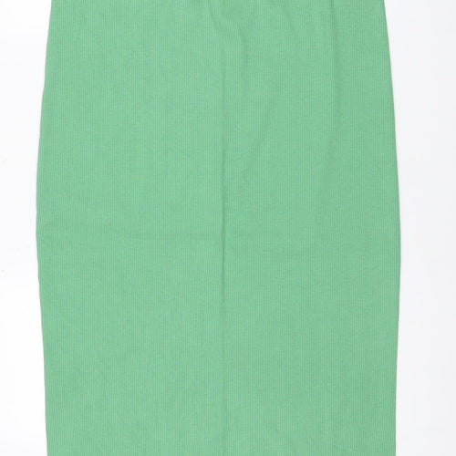 Marks and Spencer Women Green Size 16 Rib Knit Midi Pencil Skirt