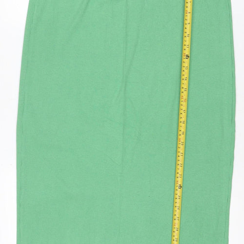Marks and Spencer Women Green Size 16 Rib Knit Midi Pencil Skirt