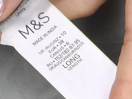 M&S Women’s Sage Green Cotton Drawstring Jogger Trousers UK 8