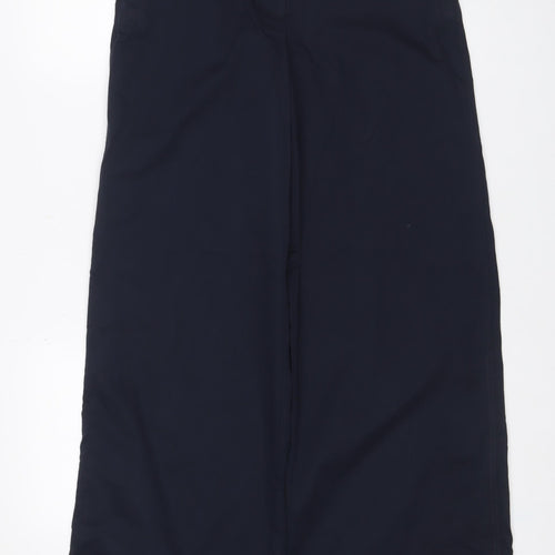 Marks and Spencer Women's Navy Size 8 Wide-Leg Dress Trousers