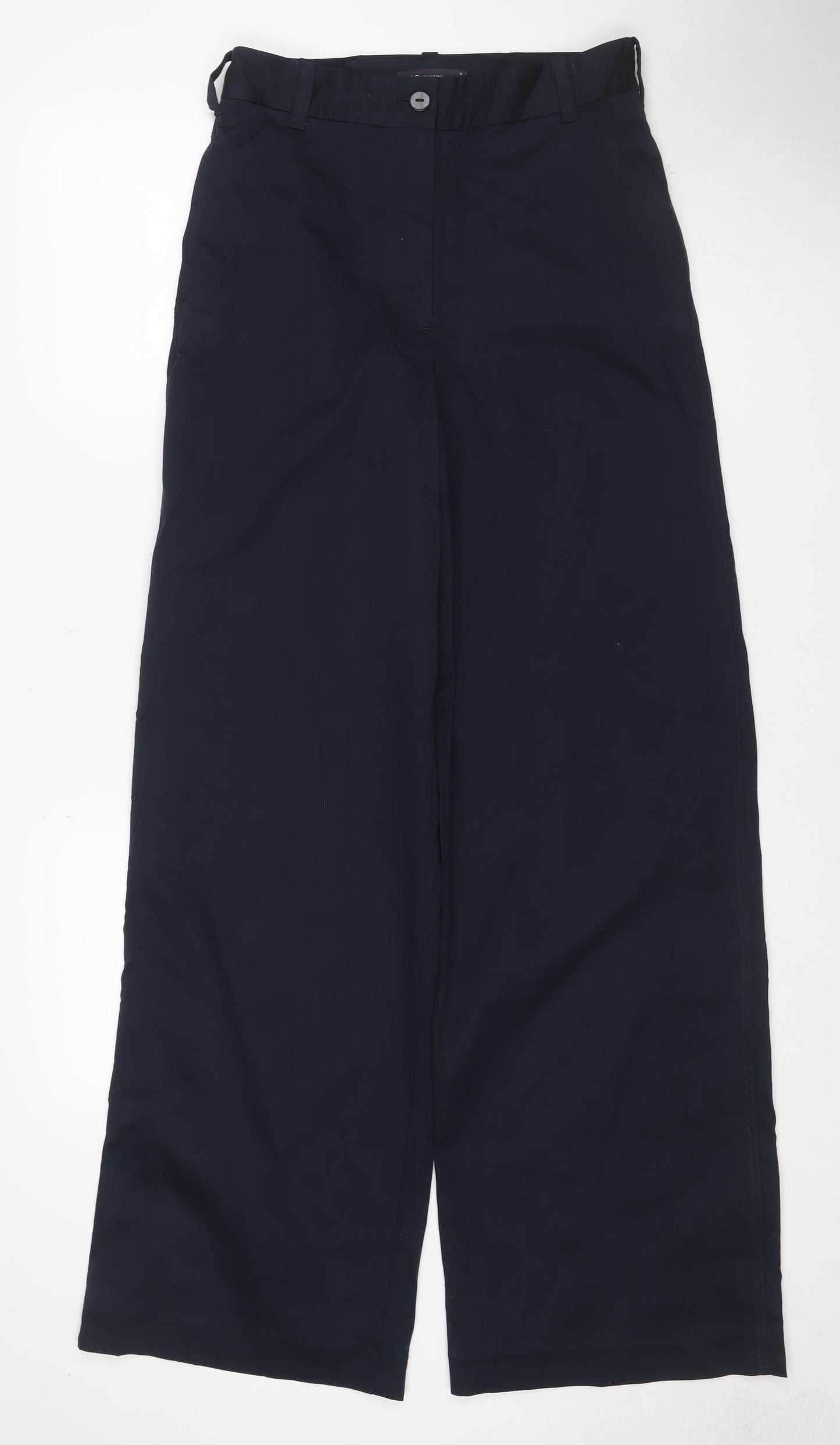 Marks and Spencer Women's Navy Size 8 Wide-Leg Dress Trousers
