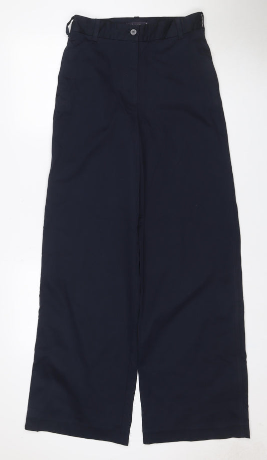 Marks and Spencer Women's Navy Size 8 Wide-Leg Dress Trousers