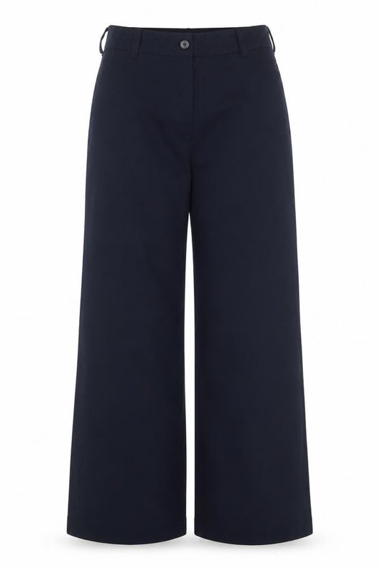 Marks and Spencer Women's Navy Size 8 Wide-Leg Dress Trousers