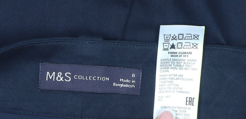 Marks and Spencer Women's Navy Size 8 Wide-Leg Dress Trousers