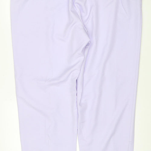 Marks & Spencer Women Lilac Size 22 Straight Elastic Waist Trousers
