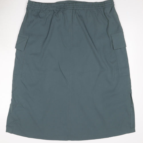 Marks & Spencer Women Green UK 20 Long Cargo Drawstring Skirt