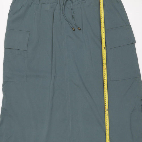 Marks & Spencer Women Green UK 20 Long Cargo Drawstring Skirt