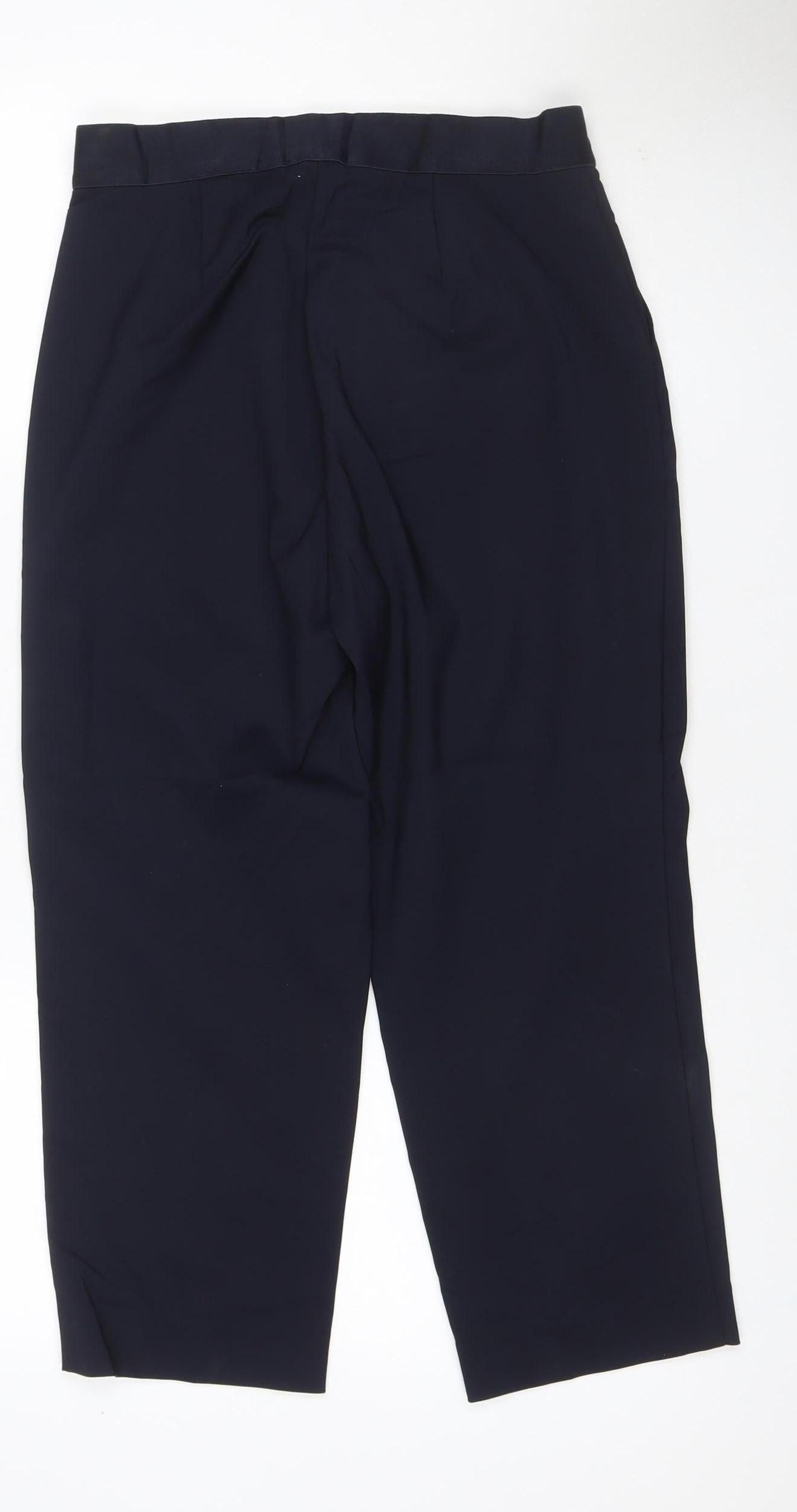 Marks & Spencer Women’s Navy UK 10 Slim Cropped Stretch Trousers