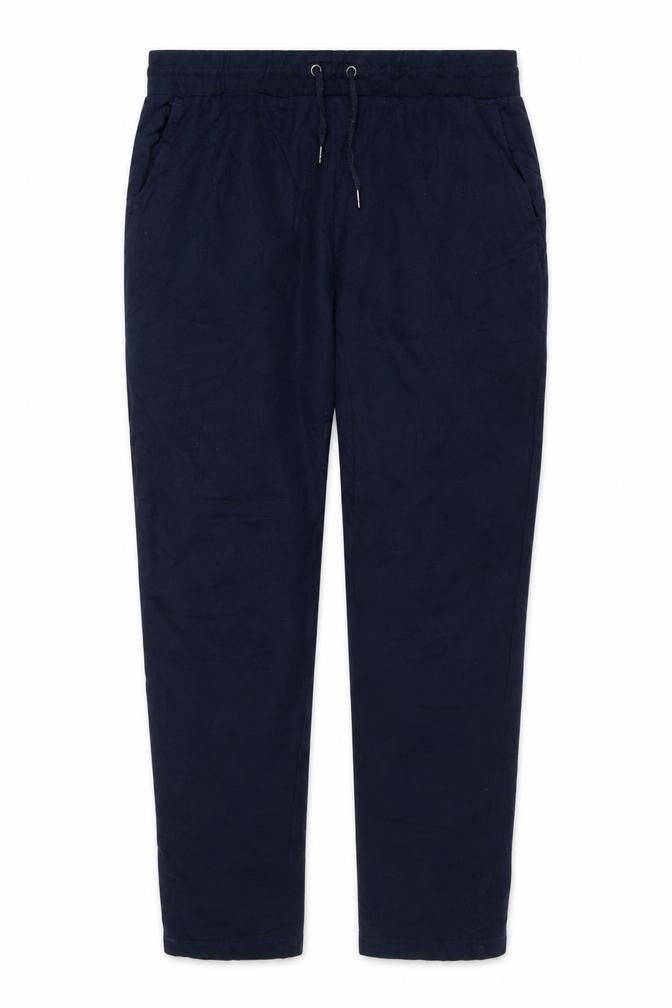 Marks and Spencer Men Blue L Regular Fit Cotton Jogger Sweatpants