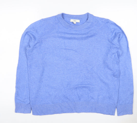Marks and Spencer Women Blue M Cashmere Crew Neck Knit Jumper