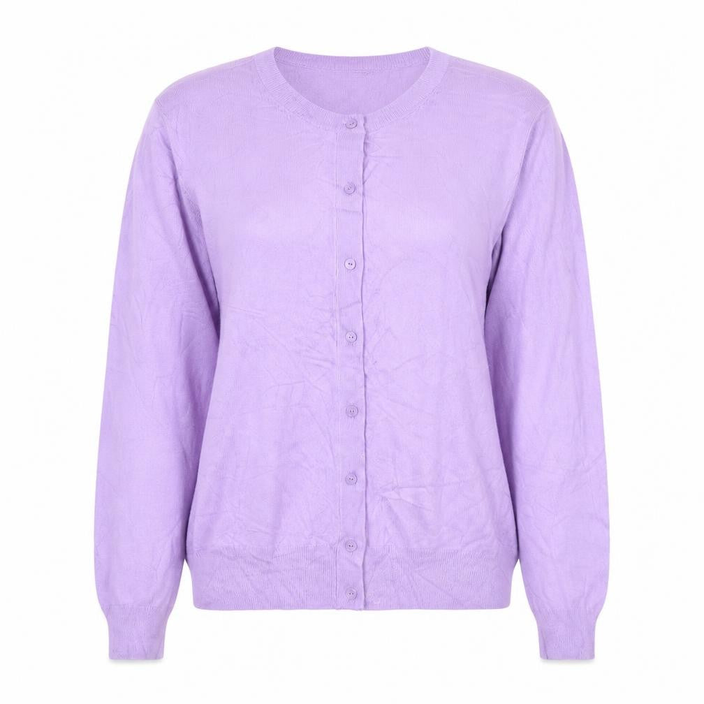 Marks & Spencer Women’s Purple Size 14 Cotton Button Cardigan