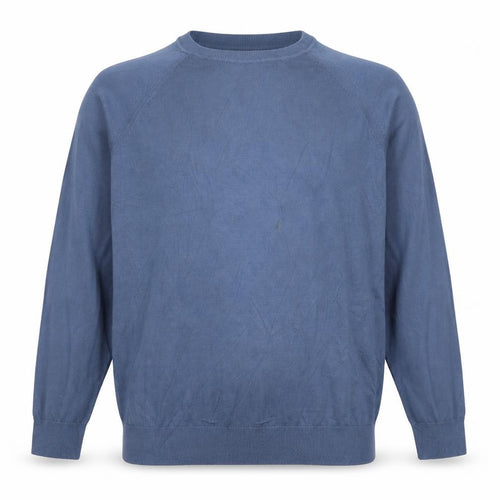 Marks and Spencer Mens Blue XL Pure Cotton Crew Neck Pullover Jumper