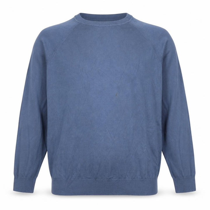 Marks and Spencer Mens Blue XL Pure Cotton Crew Neck Pullover Jumper