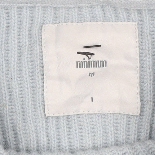 Minimum Men’s Blue M Cable-Knit Crew Neck Pullover Jumper