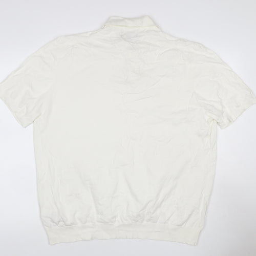 Marks and Spencer Men's Ivory 2XL Cotton Rich Short Sleeve Polo Shirt