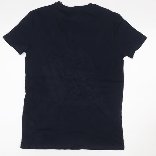 Marks and Spencer Boys Navy 13-14 Years Basic Christmas Football T-Shirt