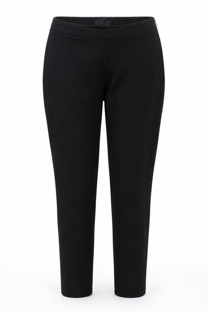 Topshop Women’s Black UK 12 Geometric Tapered Stretch Trousers