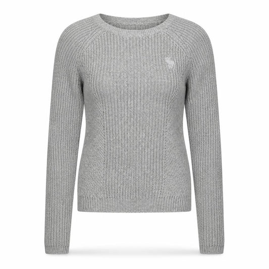 Abercrombie & Fitch Women’s Grey S Cable Knit Crew Neck Jumper