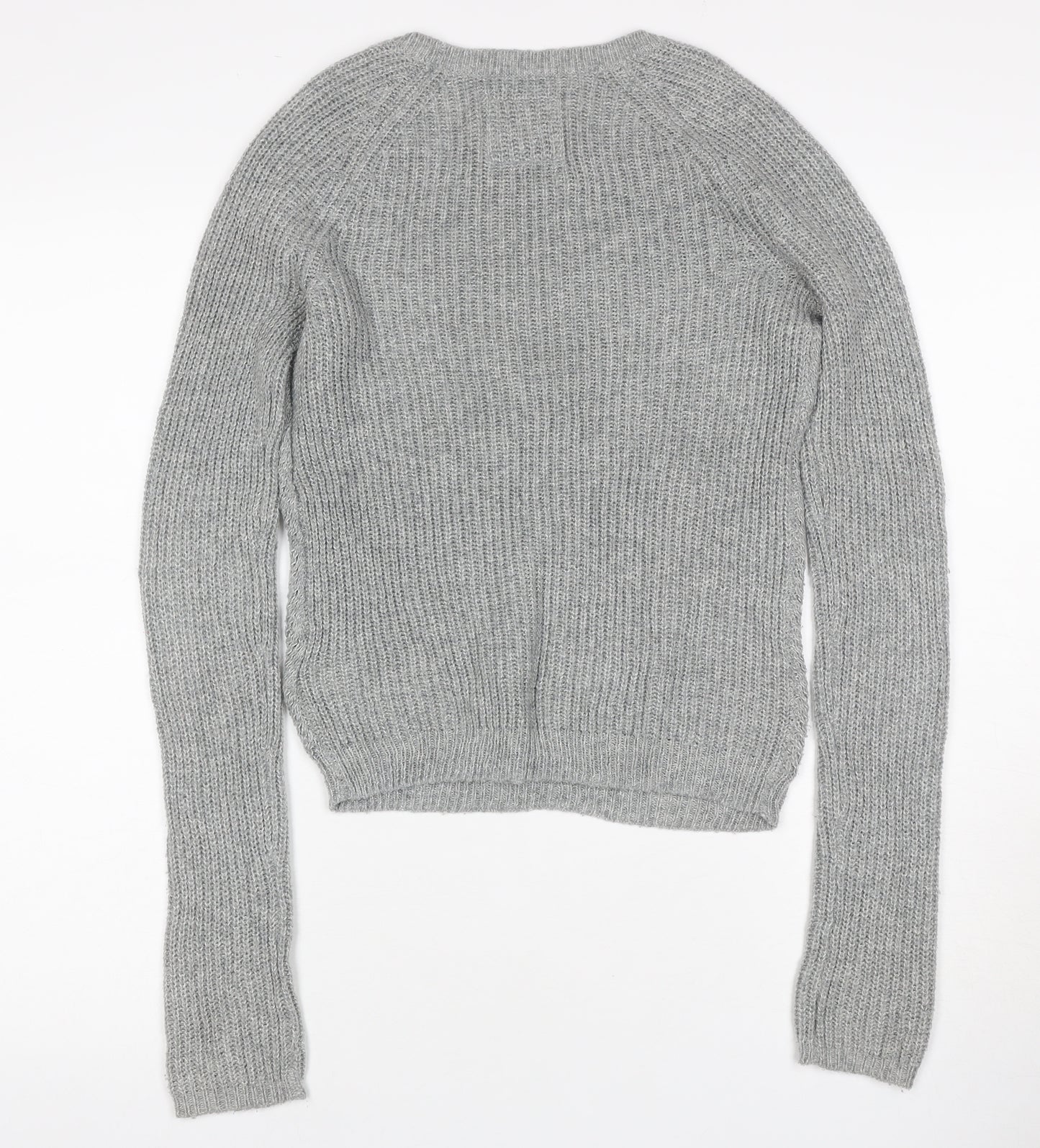 Abercrombie & Fitch Women’s Grey S Cable Knit Crew Neck Jumper