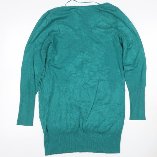 InWear Women Green L Tunic Jumper Cowl Neck Stretch Knit