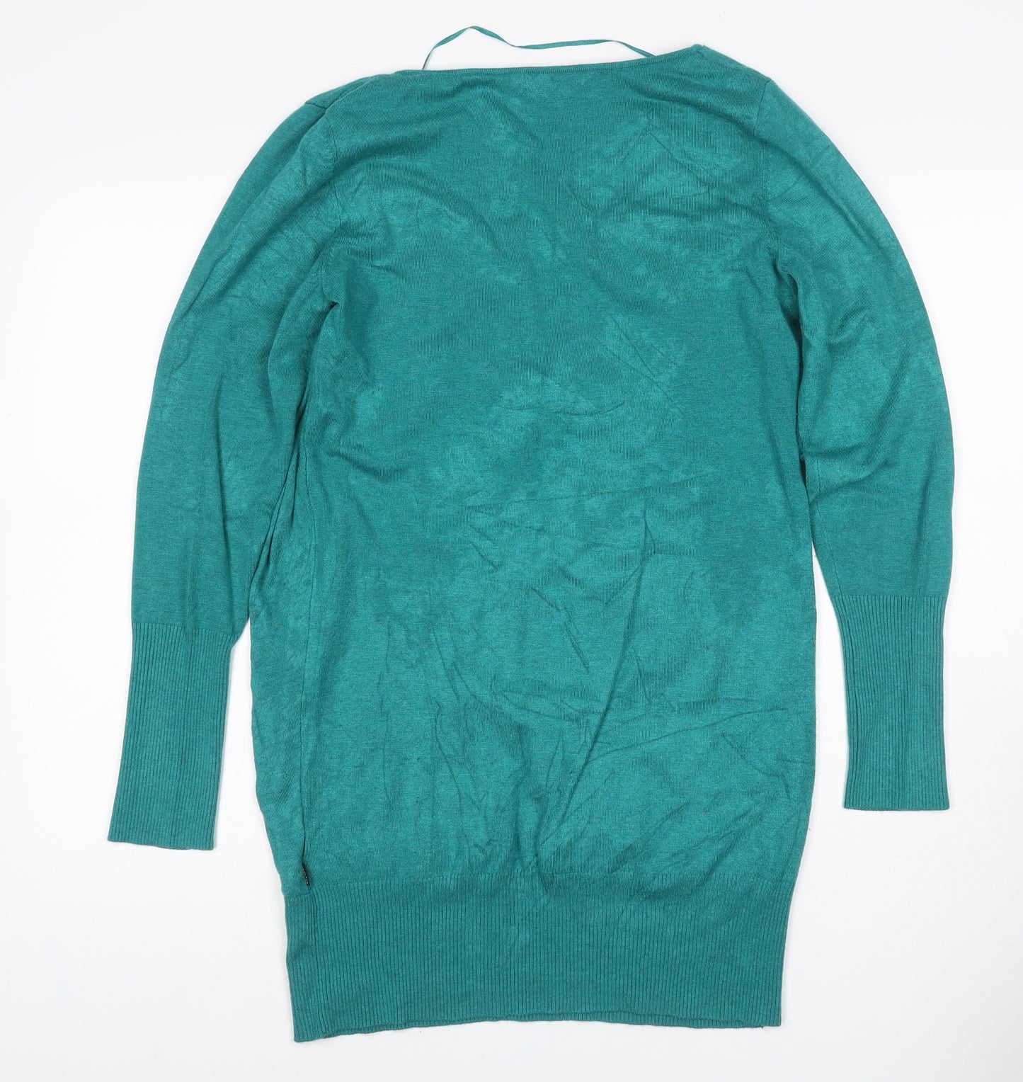 InWear Women Green L Tunic Jumper Cowl Neck Stretch Knit
