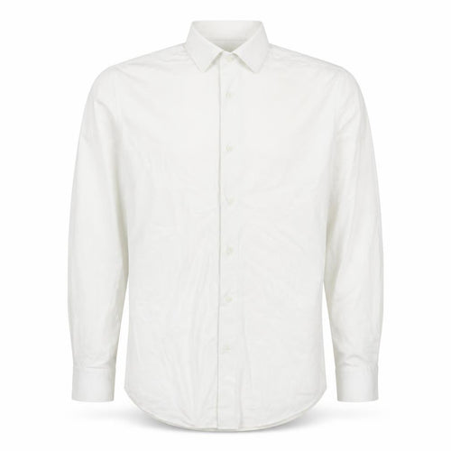 Boggi Milano Men White L BTech Stretch Long Sleeve Smart Shirt