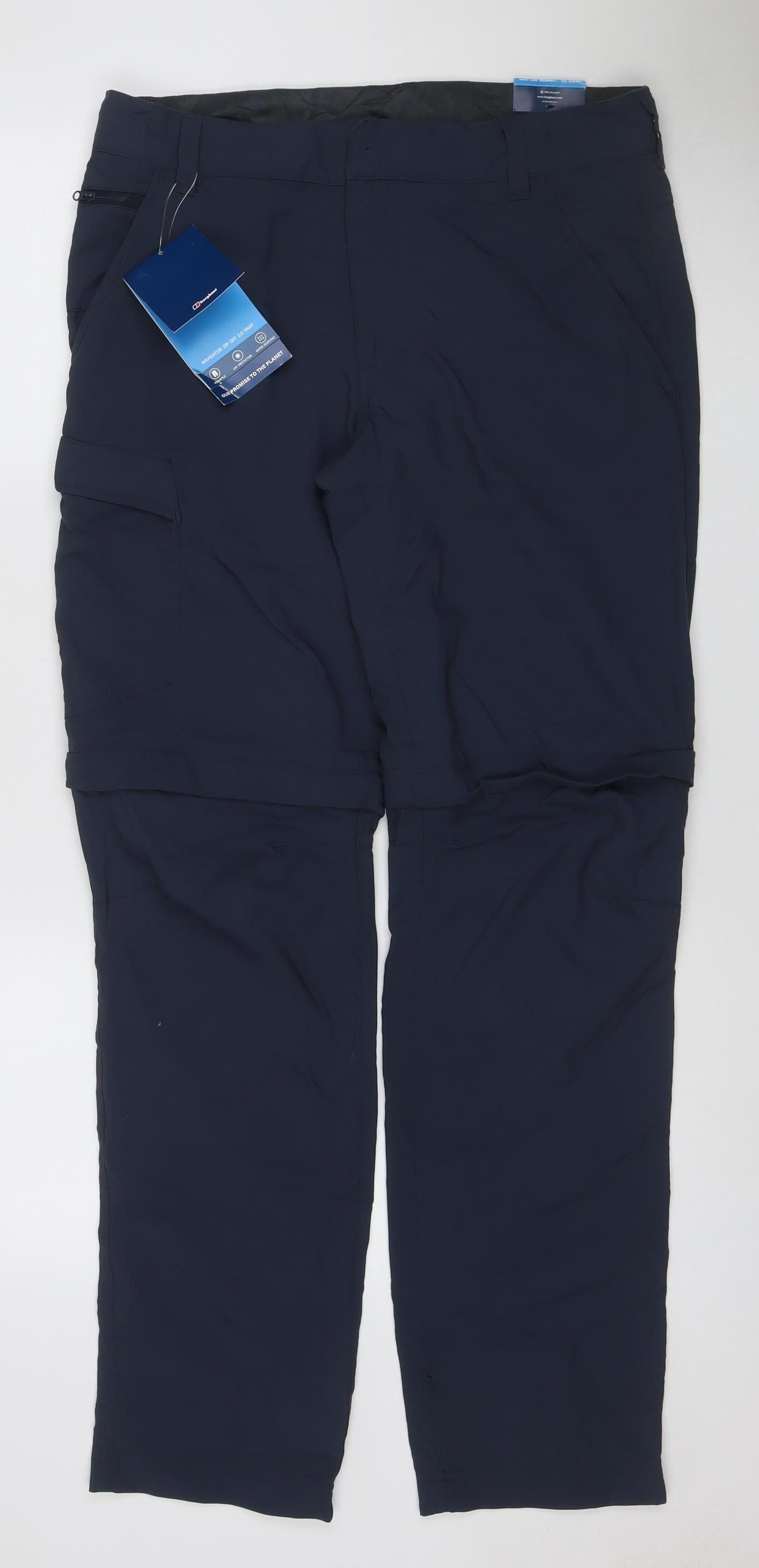 Berghaus Men’s Navy Waterproof Rain Trousers UK 32 W32 L32 Regular