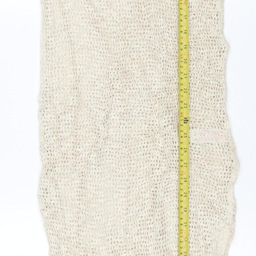 M&S Women Ivory XS Knit Jumper Dress Knee Length Casual