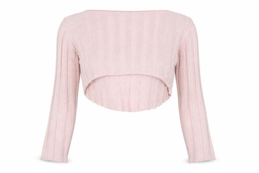 Amnesia Women’s Pink S Wrap V-Neck Long Sleeve Knit Jumper