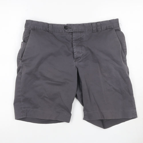 French Connection Men's Grey 34 Chino Shorts Cotton Stretch Casual