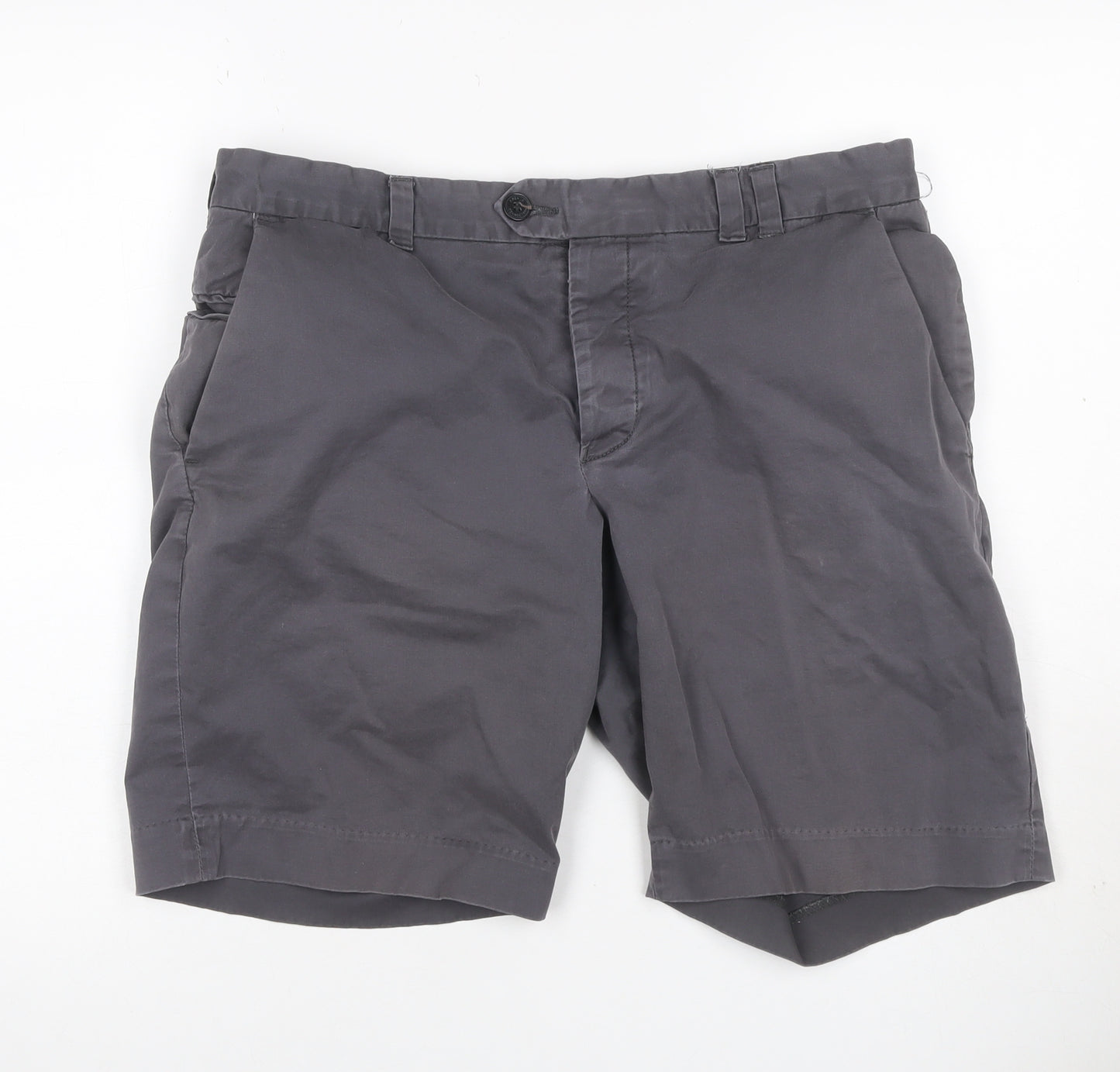 French Connection Men's Grey 34 Chino Shorts Cotton Stretch Casual