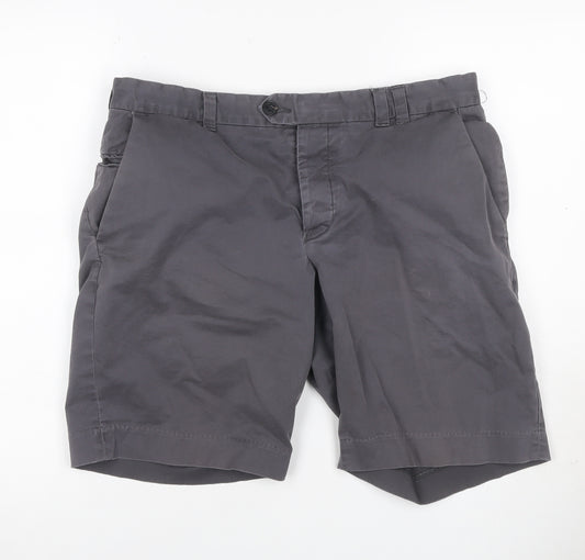French Connection Men's Grey 34 Chino Shorts Cotton Stretch Casual