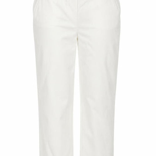 Marks and Spencer Women Ivory Size 8 Regular Straight Stretch Trousers