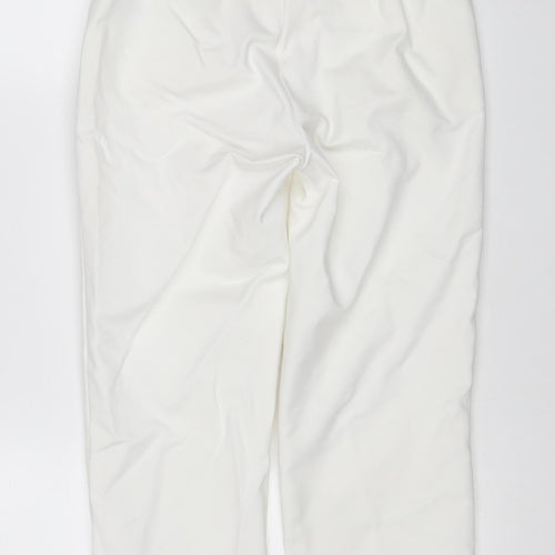 Marks and Spencer Women Ivory Size 8 Regular Straight Stretch Trousers