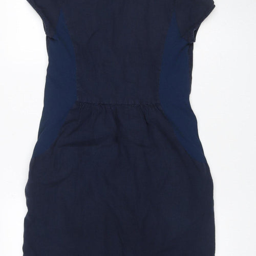 The White Company Women’s Blue Linen Size 6 Knee Length Shift Dress