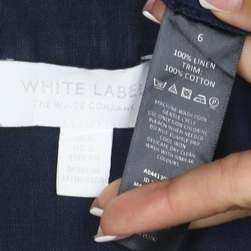 The White Company Women’s Blue Linen Size 6 Knee Length Shift Dress