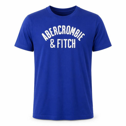 Abercrombie & Fitch Men Blue XL Muscle Logo Graphic Crew Neck T-Shirt