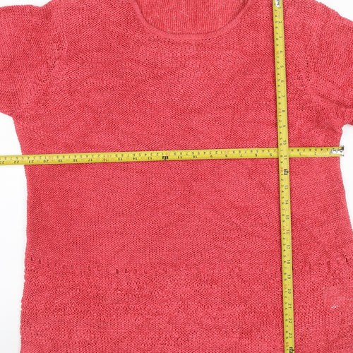 Isle Women’s Pink Open Knit Pullover Jumper Size 18 Plus