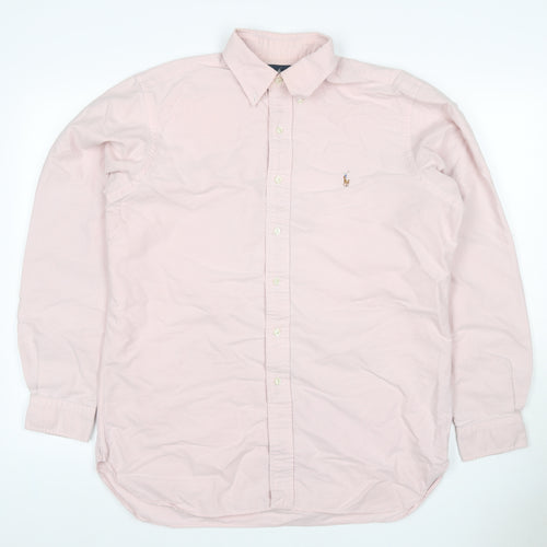 Ralph Lauren Men’s Pink S Classic Fit Cotton Button-Down Shirt