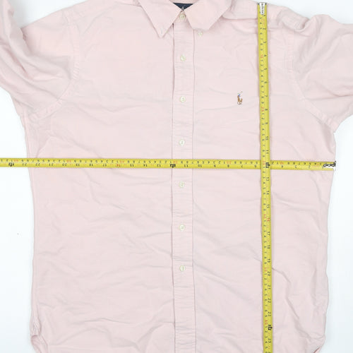 Ralph Lauren Men’s Pink S Classic Fit Cotton Button-Down Shirt