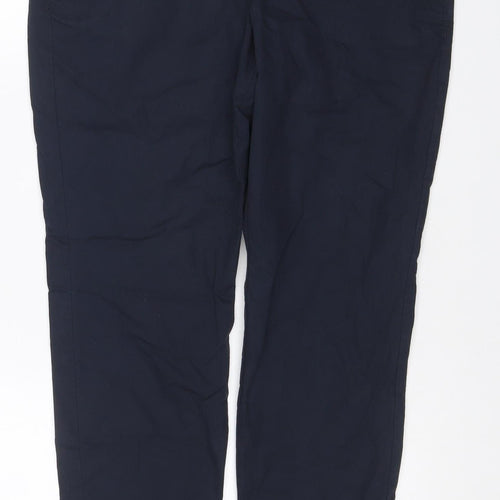 Next Women’s Navy Petite UK 10P Cotton Chino Trousers Pockets