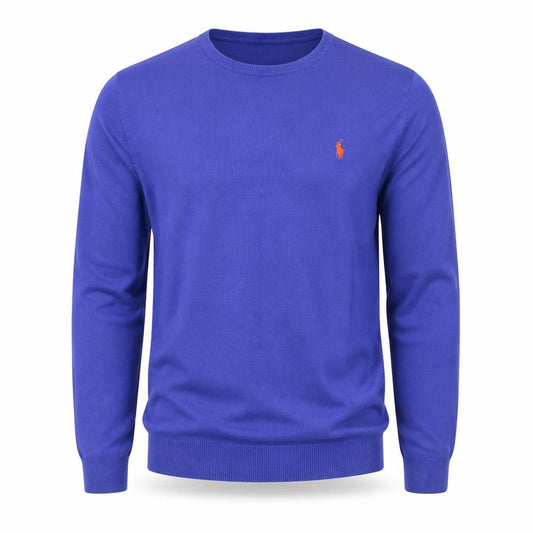 Polo Ralph Lauren Men Blue M Slim Fit Pima Cotton Crew Neck Jumper