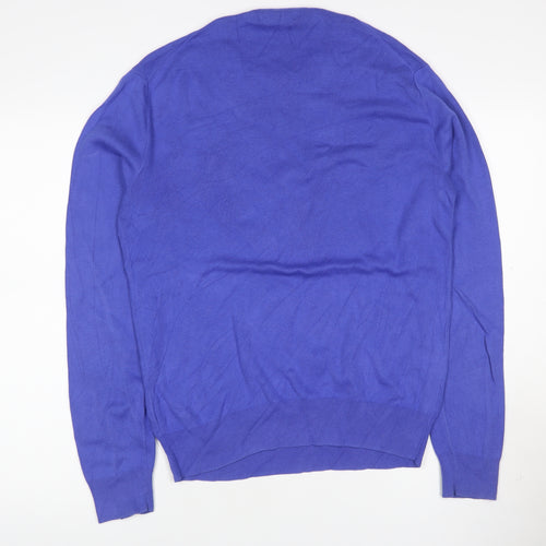 Polo Ralph Lauren Men Blue M Slim Fit Pima Cotton Crew Neck Jumper