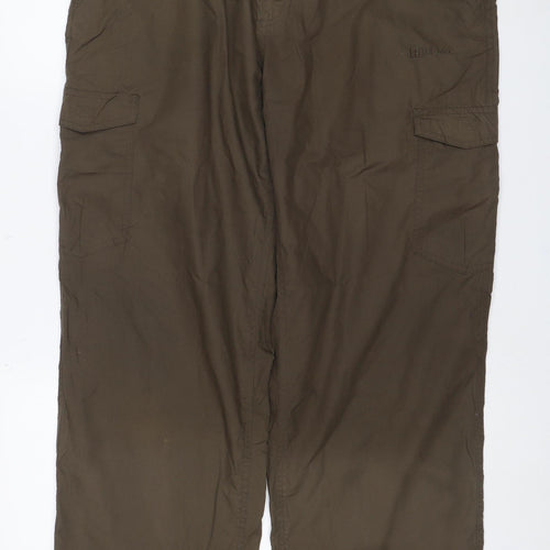 Hingegear Men’s Brown Size 36 Cargo Trousers Elastic Waist Pockets
